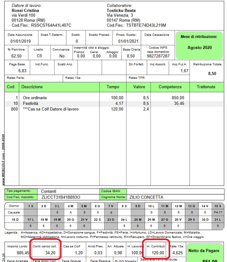 Calcolo dei contributi Inps di colf o badante Calcolo dei contributi Inps di colf o badante